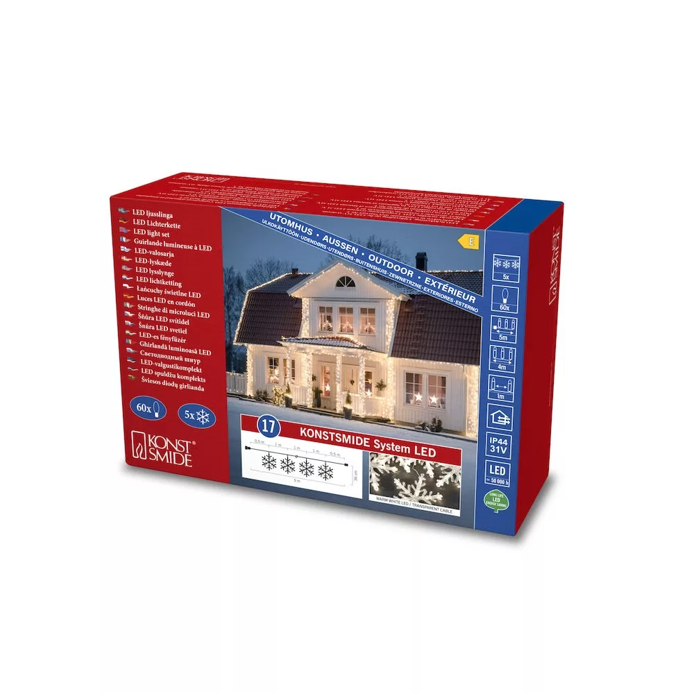 31V snöflinga 60 varmvita LED - Gnosjö Konstsmide 3 31V snöflinga 60 varmvita LED - Gnosjö Konstsmide - Bild 3